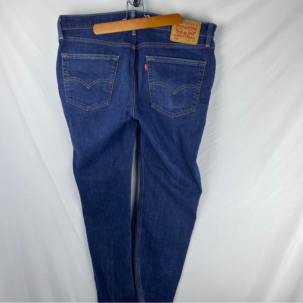 New Levi's 541 Athletic Taper Stretch Blue Jeans Mens Size 36x34